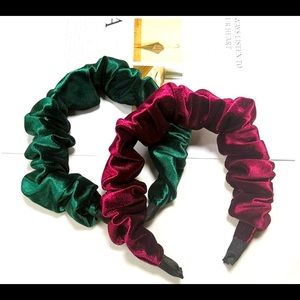 Velvet Folded Headband ***GREEN AND WINE COLOR SOLD SEPARATELY OR BUNDLE DEAL***
